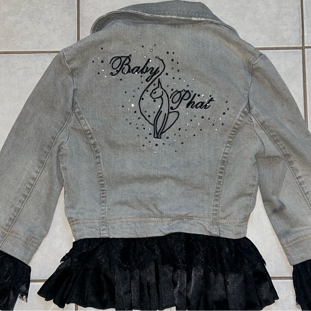 Baby Phat Grey Short denim vest - Picture 12 of 13